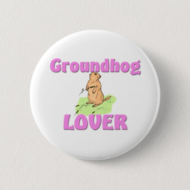 Badge Rond 5 Cm Amant de Groundhog (Devant)