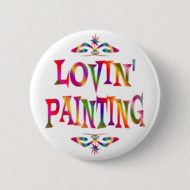 Badge Rond 5 Cm Amant de peinture (Devant)