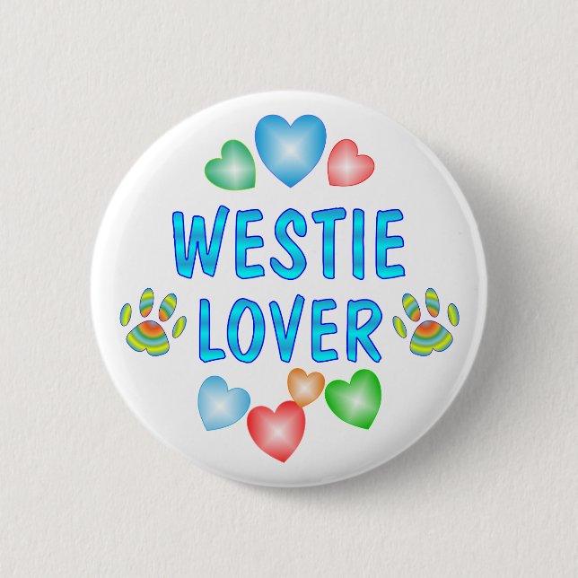 BADGE ROND 5 CM AMANT DE WESTIE (Devant)