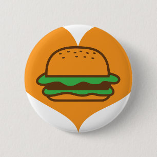 Badge Rond 5 Cm Amant d'hamburger
