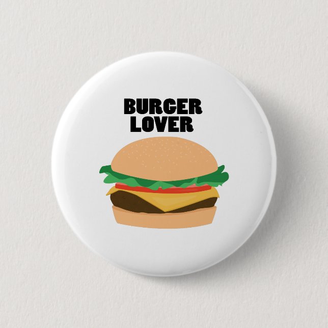 Badge Rond 5 Cm Amant d'hamburger (Devant)