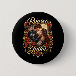 Badge Rond 5 Cm Amants de Vérone au clair de lune
