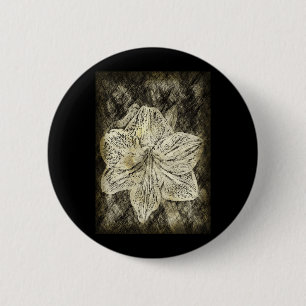 Badge Rond 5 Cm Amaryllis Old Time Sketch