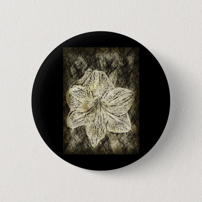Badge Rond 5 Cm Amaryllis Old Time Sketch (Devant)