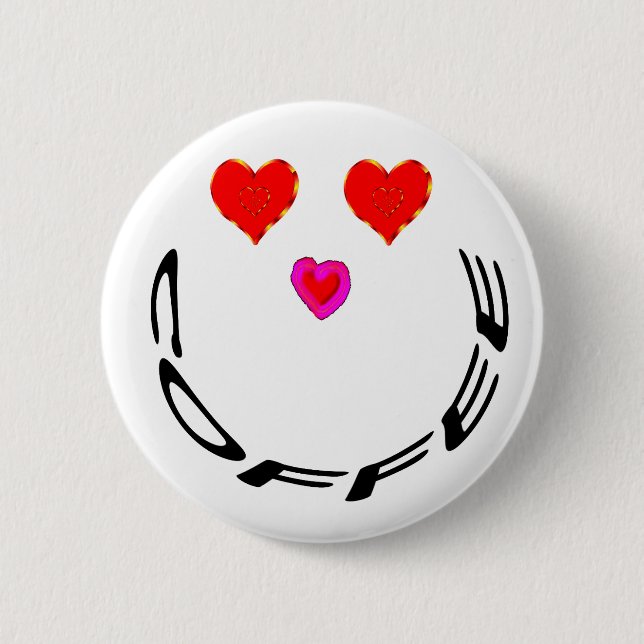 Badge Rond 5 Cm Amateur de café (Devant)