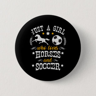 Badge Rond 5 Cm Amateur de chevaux - Juste une fille qui aime les 