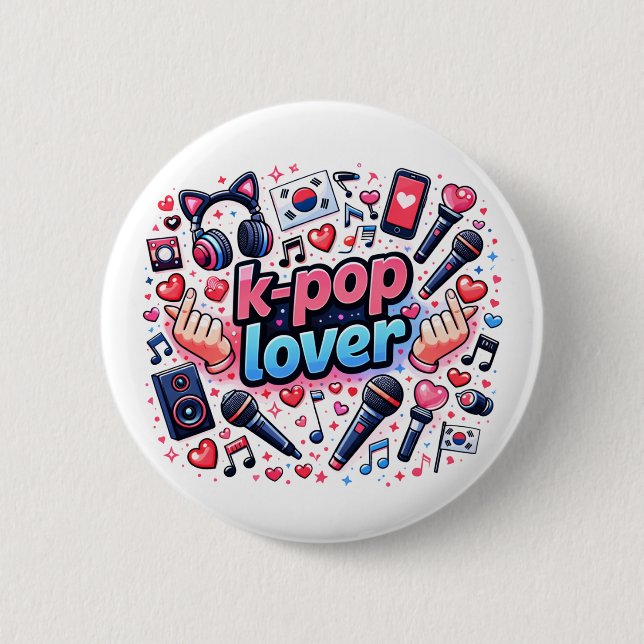 Badge Rond 5 Cm Amateur de K-Pop (Devant)