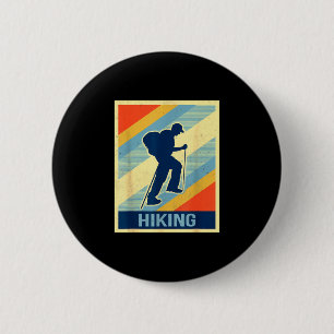 Badge Rond 5 Cm Amateur de sport de randonnée vintage rétro