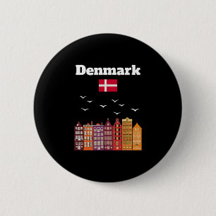 Badge Rond 5 Cm Amateur de vacances au Danemark Voyage Souvenir Dr