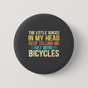 Badge Rond 5 Cm Amateur de vélo Citation drôle Humour cycliste