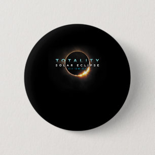 Badge Rond 5 Cm Amateurs d'astronomie ! Total de l'éclipse solaire