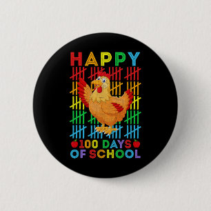 Badge Rond 5 Cm Amateurs De Poulets Professeur Étudiant Heureux 10