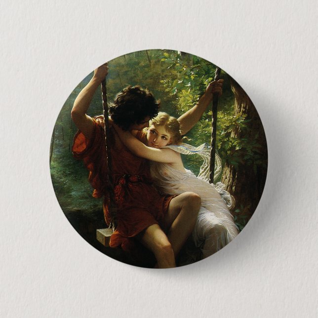 Badge Rond 5 Cm Amateurs en Swing. Printemps par Pierre Auguste Co (Devant)