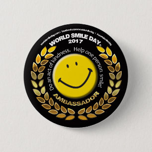 Badge Rond 5 Cm Ambassadeur 2017 bouton de jour de sourire du