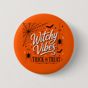 Badge Rond 5 Cm Ambiance Sorcière Halloween – Astuce de Toile d'Ar