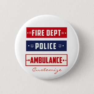 Badge Rond 5 Cm Ambulance de pompiers Thunder_Cove