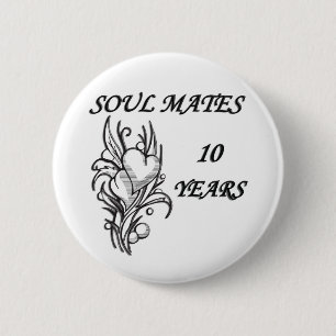 Badge Rond 5 Cm ÂME S?UR 10 ans