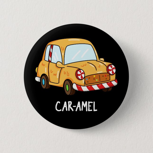 Badge Rond 5 Cm Amel de voiture Funny Candy voiture Pun Dark BG (Devant)