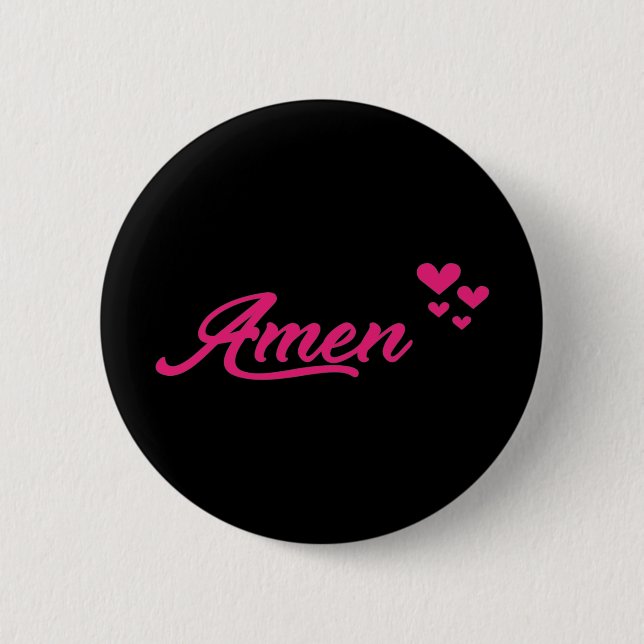 Badge Rond 5 Cm Amen (Devant)