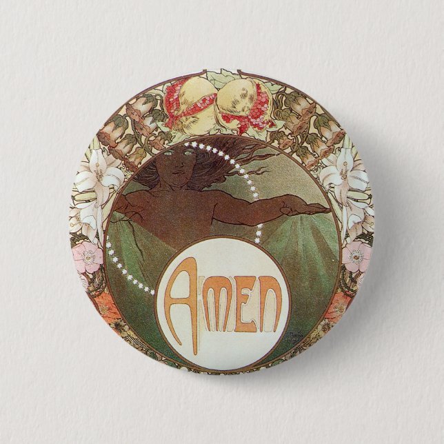 Badge Rond 5 Cm Amen (Devant)