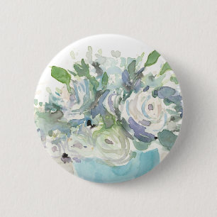 Badge Rond 5 Cm Aménagement de printemps - Bouquet d'aquarelle