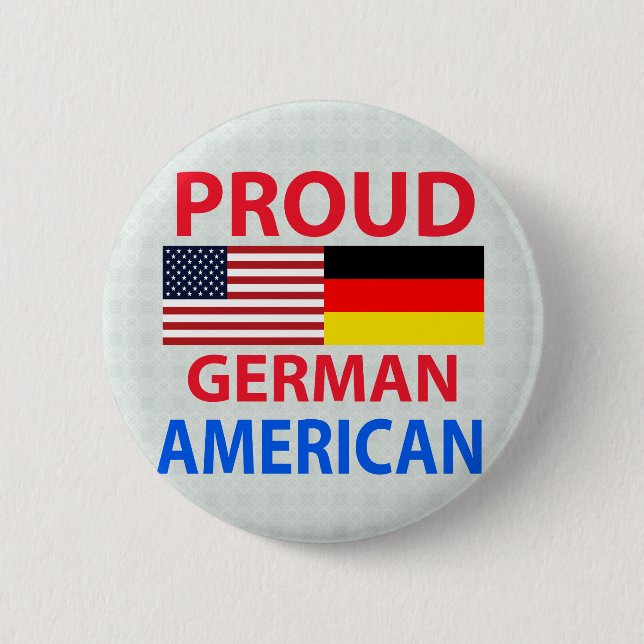 Badge Rond 5 Cm Américain allemand fier (Devant)