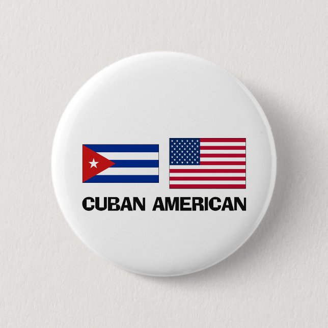 Badge Rond 5 Cm Américain cubain (Devant)