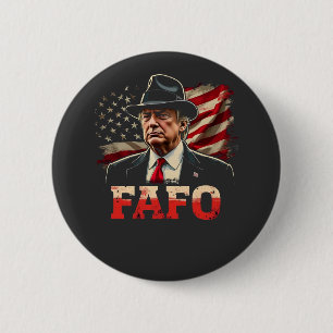 Badge Rond 5 Cm Américain Donald Trump FAFO USA Drapeau patriotiqu