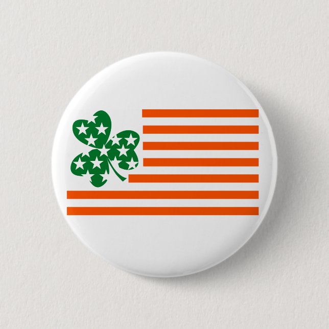 Badge Rond 5 Cm Américain irlandais (Devant)