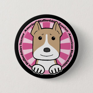 Badge Rond 5 Cm Américain Stafforshire Terrier