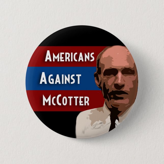 Badge Rond 5 Cm Américains contre McCotter (Devant)