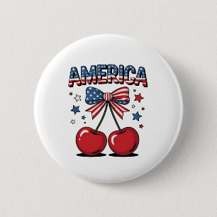 Badge Rond 5 Cm American Coquette Bow Cherche esthétique USA Drape