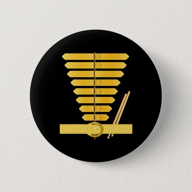 Badge Rond 5 Cm American Drum Major Costume Marching Band Uniforme (Devant)