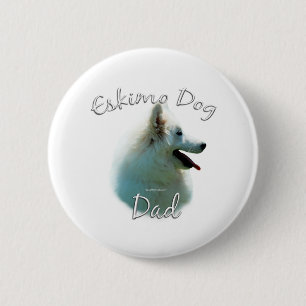 Badge Rond 5 Cm American Eskimo Chien Papa 2