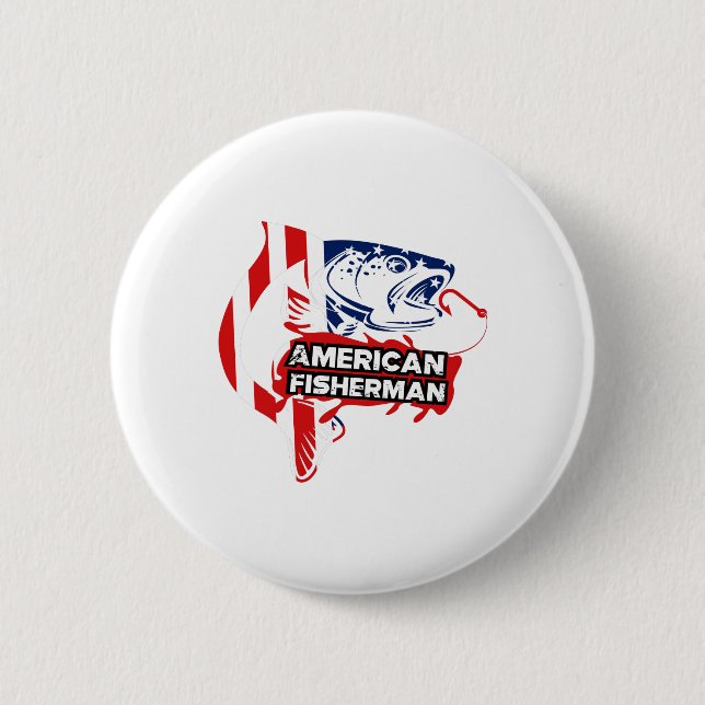 Badge Rond 5 Cm American fisherman (Devant)