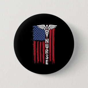Badge Rond 5 Cm American Flag
