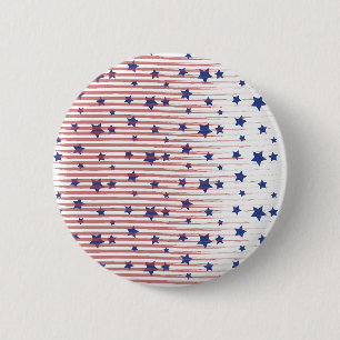 Badge Rond 5 Cm American Flag Art Stars and Stripes Chic