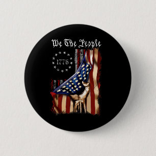 Badge Rond 5 Cm American Flag We The People History 1776 4th Of Ju