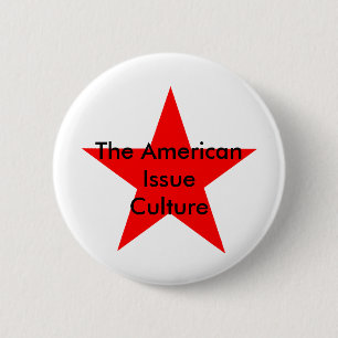 Badge Rond 5 Cm American Issue Culture Star Red