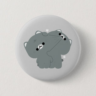 Badge Rond 5 Cm American Shorthair Couple