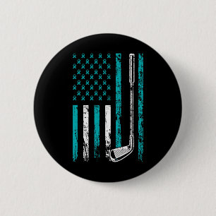 Badge Rond 5 Cm American Sports Drapeau Mois de sensibilisation au