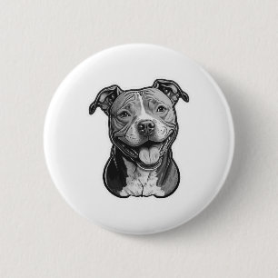 Badge Rond 5 Cm American Staffordshire Terrier