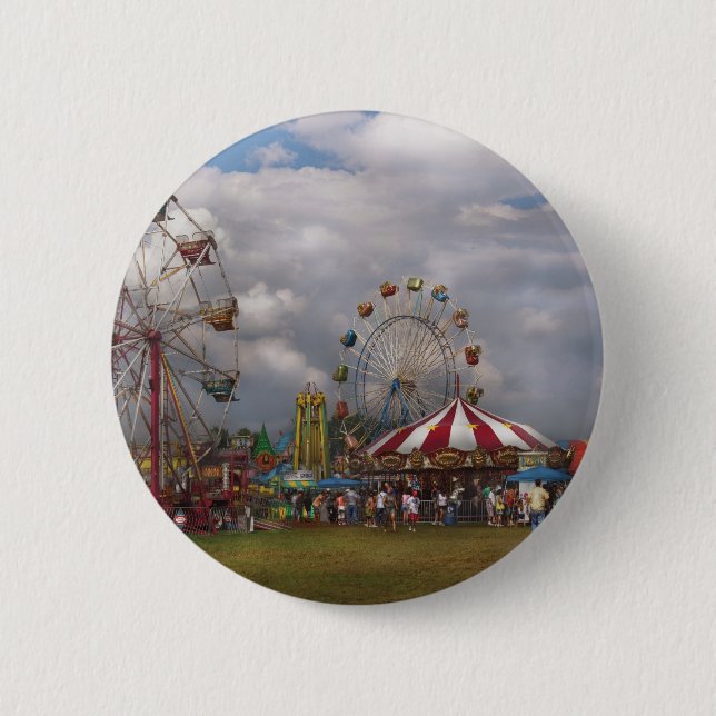 Badge Rond 5 Cm Americana - carnaval de déplacement (Devant)