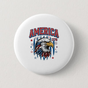 Badge Rond 5 Cm Amérique 1776 Vintage Eagle Patriote Conception de
