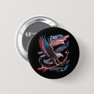 Badge Rond 5 Cm Amérique 250 Ans de Liberté 1776-2026