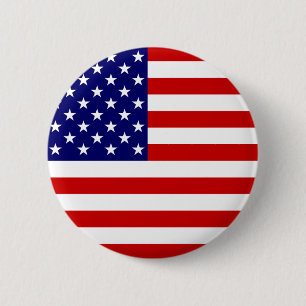 Badge Rond 5 Cm Amérique, drapeau USA