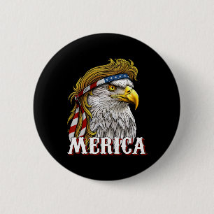 Badge Rond 5 Cm Amérique - Drapeau Usa Patriotique Aigle De La Lib
