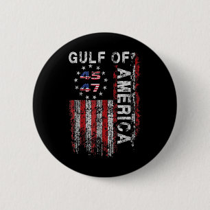 Badge Rond 5 Cm Amérique du Golfe des États-Unis Salutation Trump