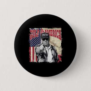 Badge Rond 5 Cm Amérique du Golfe des États-Unis Salutation Trump
