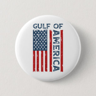 Badge Rond 5 Cm Amérique du Golfe - Golfe des États-Unis Amer drôl